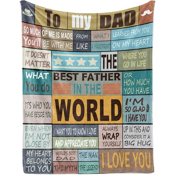 Gifts for Dad, Birthday Gifts for Dad, for Dad, Gift for Dad, Father of The Bride Gifts, Dad Gift, Fathers Day, Father Birthday Gifts, Best Dad Ever Gifts Blanket 50" X 60"