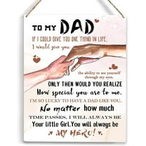Gifts for Dad Birthday Gifts for Dad Always Be Your Little Girl Thank You Wooden Hanging Sign Dad Gifts from Daughter Birthday Gift Best Dad Gifts Wall Art Home Decor for Anniversary 8x10 Inch