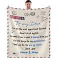 thumbnail image 1 of Gifts for Dad, Birthday Gifts for Dad from Daughter Son, Unique Dad Birthday Gifts, Soft & Cozy Flannel Throw Blanket Christmas for Dad, Dad Gifts Blanket 50"x60", 1 of 6