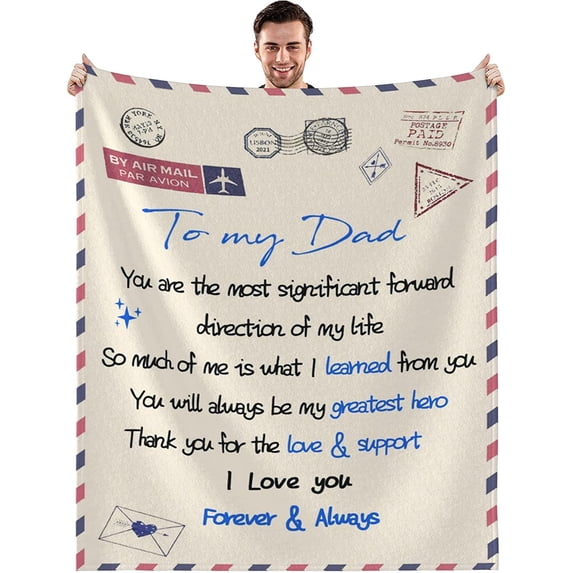 Gifts for Dad, Birthday Gifts for Dad from Daughter Son, Unique Dad Birthday Gifts, Soft & Cozy Flannel Throw Blanket Christmas for Dad, Dad Gifts Blanket 50"x60"