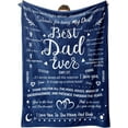 thumbnail image 1 of Gifts for Dad Blanket - Best Dad Ever Blanket for Fathers Day, Dad Gifts From Daughter Son, Dad Birthday Gifts, Presents for Dad Blanket on Father's Day Christmas, Fluffy Blanket 157 * 132CM, 1 of 6
