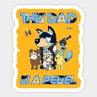 Gifts For Dad Bluey Dad Father'S Sticker Bluey Stickers For Kids, Bluey ...