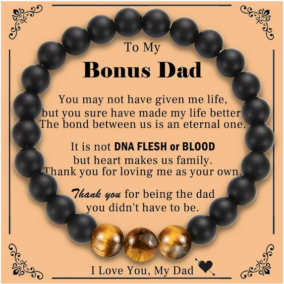 Gifts for Dad Bonus Dad Step Dad New Dad to Be First Time Dad Husband -Father's Day Birthday Christmas Valentines Day Anniversary Bracelet Gifts for Him Men