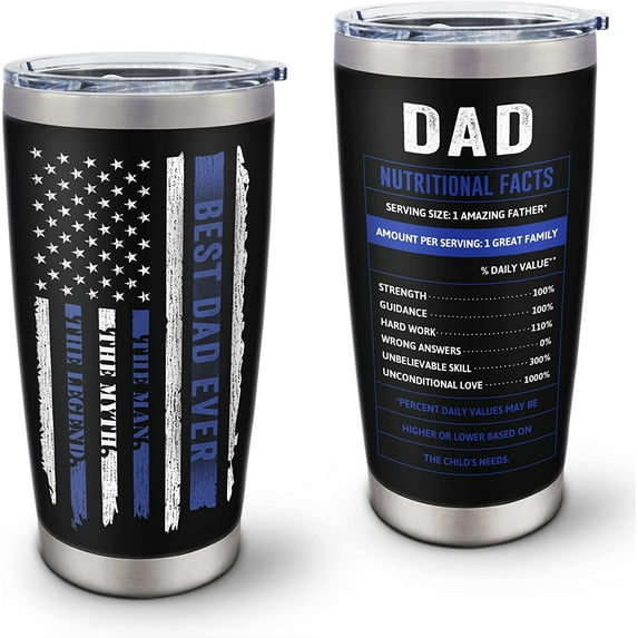 Gifts For Dad - Dad Birthday Gift Stainless Steel Tumbler - Dad Gifts From Daughter Son - Best Dad Ever Gifts - Funny Gift Ideas For Dad, Father, Papa Coffee Mug 20OZ 1PC