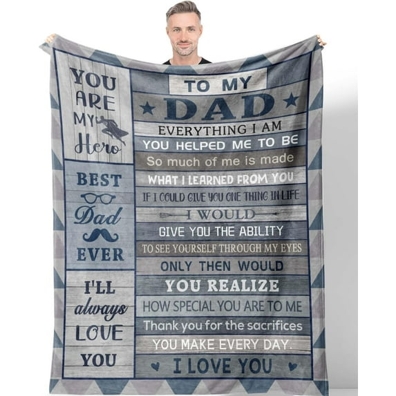 Gifts for Dad, Dad Gifts, Dad Birthday Gift, Funny Dad Gifts for Birthday, Birthday Gifts for Dad, New Dad Gifts, Gifts for Dad from Daughter, Best Dad Ever Gift Ideas Blanket 60"X50"