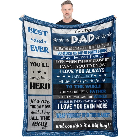 Gifts for Dad, Dad Gifts, Dad Birthday Gift, Happy Birthday Gifts for Dad Who Wants Nothing, for Dads Birthday, Dad Gifts from Daughter Son, Best Dad Father Ever Gifts Blanket 60"X50"