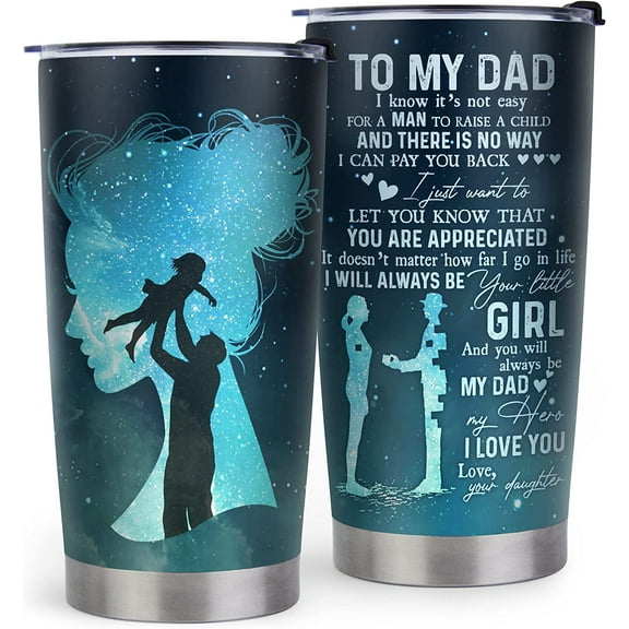 Gifts for Dad - Dad Gifts from Daughter - Dad Birthday Gift, Christmas Gifts for Dad, Father''s Day Gifts - 20oz Night Sky Dad Stainless Steel Tumbler