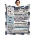 thumbnail image 1 of Gifts for Dad, Dad Gifts from Daughter/Son, Dad Gifts, Dad Birthday Gift, Dad Blanket 60"x50", Best Dad Ever Gifts, Father Gift Ideas, Dad Gifts for Fathers Day/Birthday/Christmas, Dad Blanket 60"x50", 1 of 6