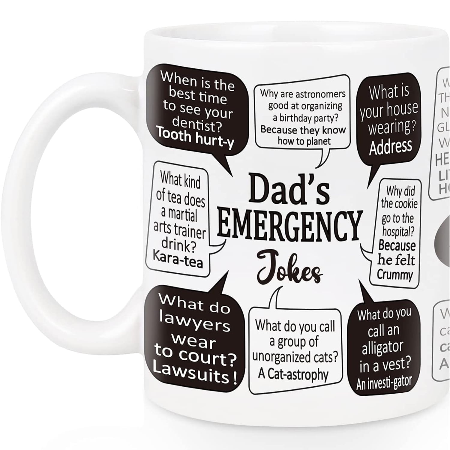 Gifts for Dad Dad's Emergency Jokes Mugs, Father's Day Gifts, Dad