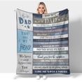 thumbnail image 1 of Gifts for Dad from Daughter to My Dad Blanket Best Gift for Fathers Day Birthday Christmas Valentines Day Bday Present Idea for Father Husband Men Him Healing Thoughts Throw Blanket 50x60 Inch, 1 of 7