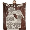 thumbnail image 1 of Gifts for Dad from Daughter to My Dad Blanket Best Gift for Fathers Day Birthday Christmas Valentines Day Bday Present Idea for Father Husband Men Him Healing Thoughts Throw Blanket 40''''x50'''', 1 of 6