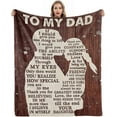 thumbnail image 1 of Gifts for Dad from Daughter to My Dad Blanket Best Gift for Fathers Day Birthday Christmas Valentines Day Bday Present Idea for Father Husband Men Him Healing Thoughts Throw Blanket 50''''x40'''', 1 of 6