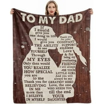 Gifts for Dad from Daughter to My Dad Blanket Best Gift for Fathers Day Birthday Christmas Valentines Day Bday Present Idea for Father Husband Men Him Healing Thoughts Throw Blanket 50x60