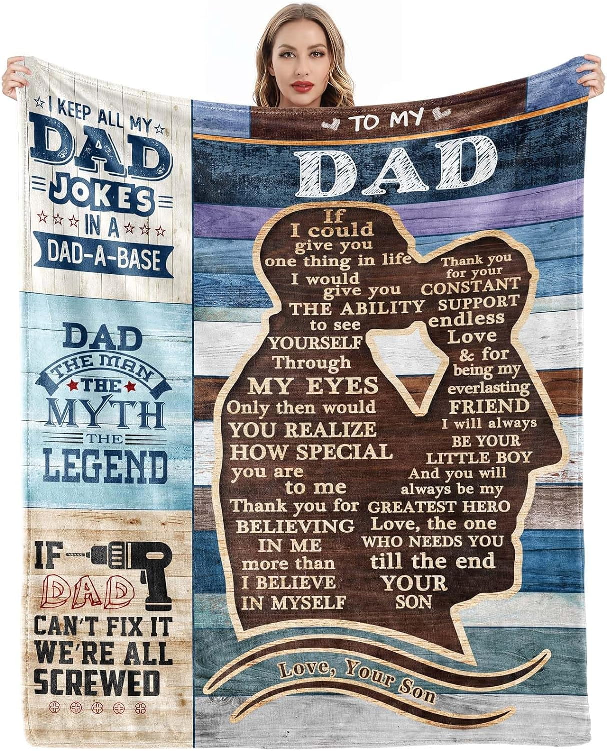 Gifts for Dad from Daughter to My Dad Blanket Best Gift for