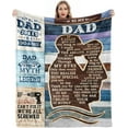thumbnail image 1 of Gifts for Dad from Daughter to My Dad Blanket Best Gift for Fathers Day Birthday Christmas Valentines Day Bday Present Idea for Father Husband Men Him Healing Thoughts Throw Blanket 60''x50'', 1 of 5
