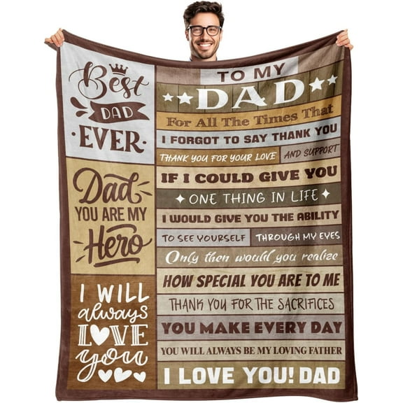 Gifts for Dad from Daughter Son - Birthday Gifts for Dad - Christmas Blanket Gift for Dads - Best Dads Ever Gift - Cool Dad's Birthday Present - Funny Present for Father - Throw Blanket