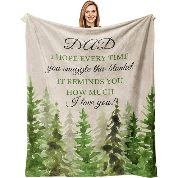 Gifts for Dad from Daughter Son, Dad Birthday Gift Blanket 60‘‘x50‘‘, Best Gift Ideas for Dad, Best Dad Ever Gifts, Christmas Birthday Gifts for Dad Blanket, Gifts for Dad Who Wants Nothing