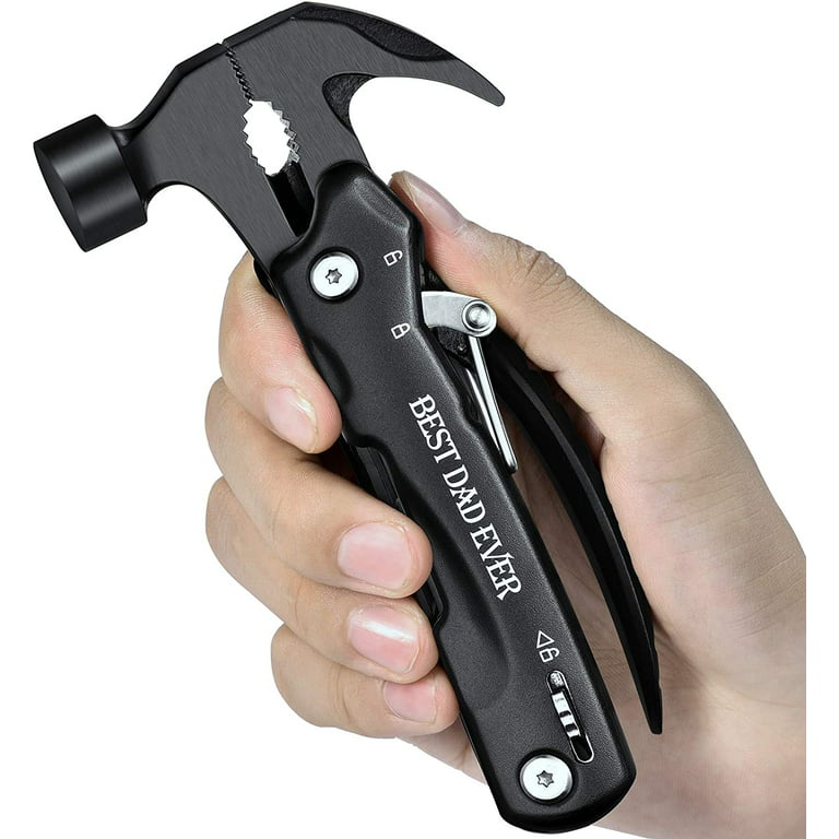 Gifts for Dad from Daughter Son, Father's Day, Dad Gifts Who Wants Nothing,  Birthday Gift Ideas for Men Father Him, All in One Tools Mini Hammer  Multitool, Cool Gadgets Presents 