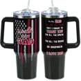 thumbnail image 1 of Gifts For Dad From Daughter, Son, Wife - Christmas, Father''s Day, Valentines Day, Birthday Gifts For Dad, Father Gifts, Papa Gifts - 40 oz Stainless Steel Tumbler with Handle and Straw, 1 of 5