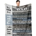 thumbnail image 1 of Gifts for Dad, Fathers Day Blanket Gifts for Dad, Dad Birthday Gift Ideas, Birthday Gifts for Dad from Daughter/Son, Best Dad Ever Gifts, Funny Dad Gifts, Gifts for Dad Who Wants Nothing, 60X50in, 1 of 6