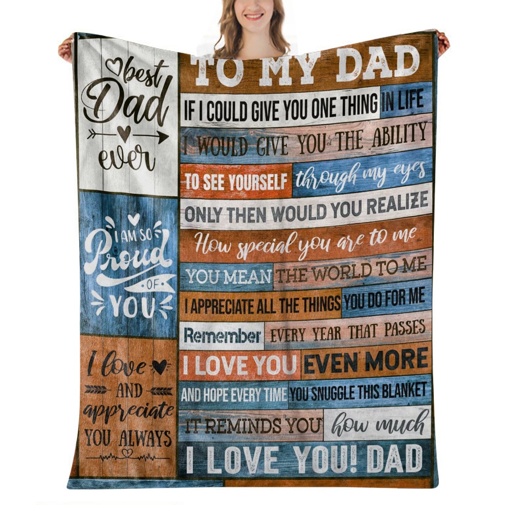Gifts for Dad, Fathers Day Dad Gifts from Daughters Throw Blankets, Dad