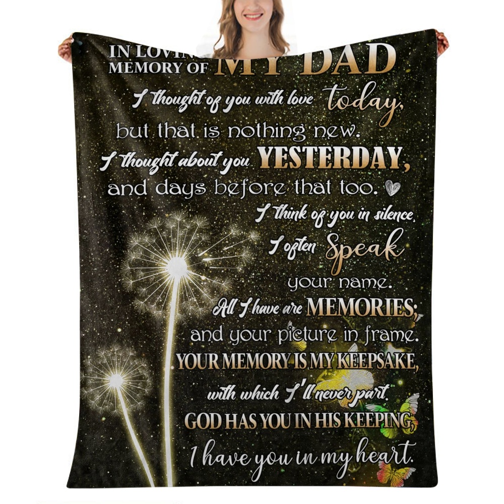 Gifts for Dad, Fathers Day Dad Gifts from Daughters Throw Blankets, Dad