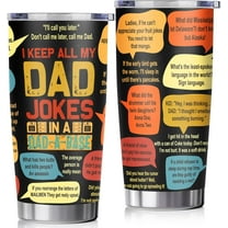Gifts For Dad - Fathers Day Gift from Daughter Son,Dad Jokes Birthday Gifts for Dad from Wife Kid- Funny Dad Tumbler 20oz Gifts for Men Christmas Gifts for Dad Step Dad Bday Present New Dad Gift Ideas