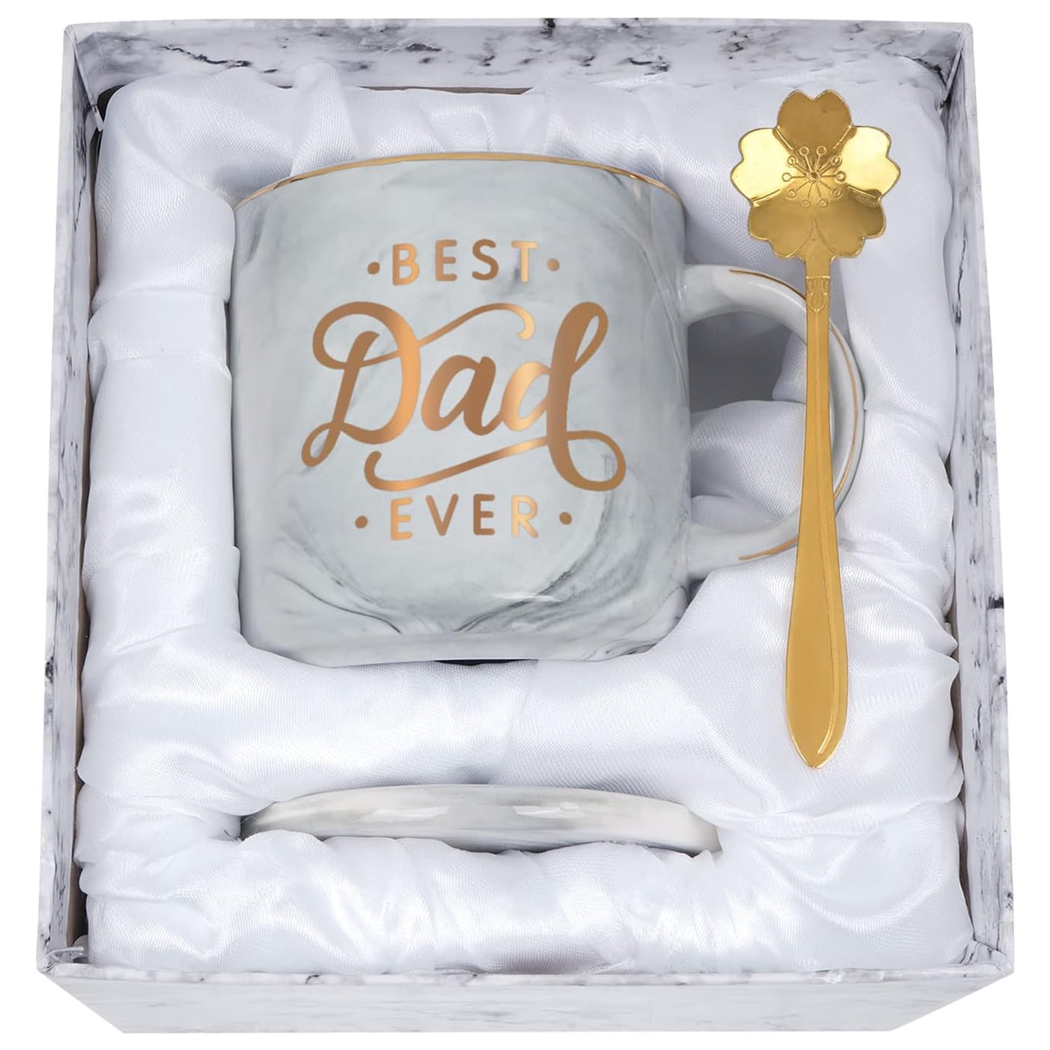 Gifts for Dad - Futtumy Best Dad Ever Mug, Father's Day Gifts, Christmas Gifts, Birthday Gifts, Dad Coffee Mugs Gifts, Grey 12 fl oz Coffee Mugs Ceramic Mug Tea Cup