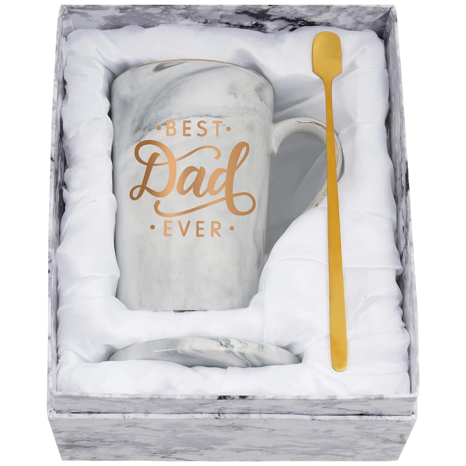 Gifts for Dad - Futtumy Best Dad Ever Mug, Father's Day Gifts, Christmas Gifts, Birthday Gifts, Dad Coffee Mugs Gifts, Grey 14 fl oz Coffee Mugs Ceramic Mug Tea Cup