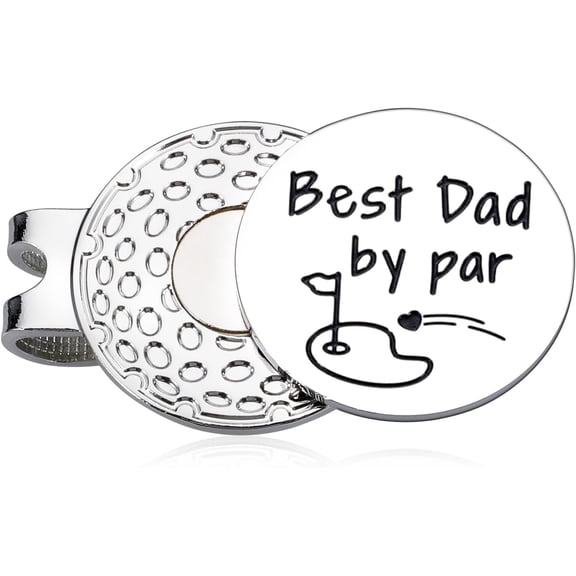 Gifts for Dad Golf Ball Marker Hat Clip for Men Him Dad Fathers Day Birthday Gifts from Son Daughter New Dad Gift for Men First Time Dad Stepdad Grandpa Valentine for Dad by Par