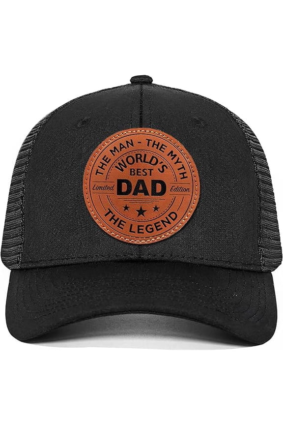 Gifts for Dad, Men for Dad from Daughter, Son - Dads Birthday Gift Ideas, Happy Birthday Gifts for Dads, Fathers - World's Best Dad Hat for Mens Black