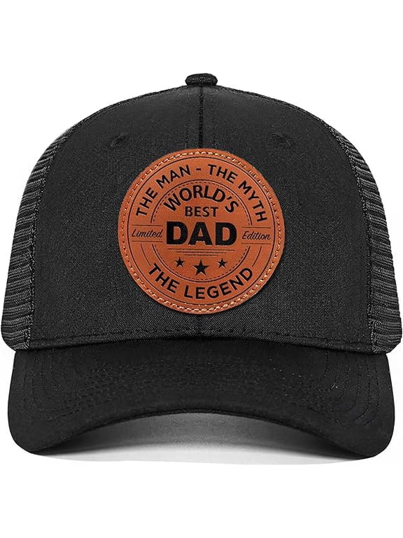 Gifts for Dad, Men for Dad from Daughter, Son - Dads Birthday Gift Ideas, Happy Birthday Gifts for Dads, Fathers - World's Best Dad Hat for Mens Black