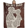 thumbnail image 1 of Gifts for Dad from Son to My Dad Blanket Best Gift for Fathers Day Birthday Christmas Valentines Day Bday Present Idea for Father Husband Men Him Healing Thoughts Throw Blanket 60''''x50'''', 1 of 6