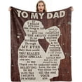thumbnail image 1 of Gifts for Dad from Son to My Dad Blanket Best Gift for Fathers Day Birthday Christmas Valentines Day Bday Present Idea for Father Husband Men Him Healing Thoughts Throw Blanket 60''''x50'''', 1 of 6