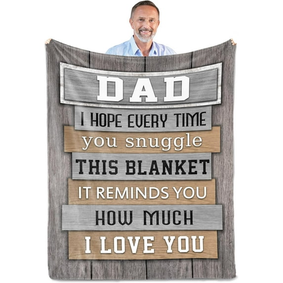 Gifts for Dads from Daughter Son, Dad Birthday Gift, Gifts for Dad Who Wants Nothing, Best Dad Ever Gifts, Dad Gifts for Birthday Fathers Day Christmas, Dad Blanket Throw 50" X 60"
