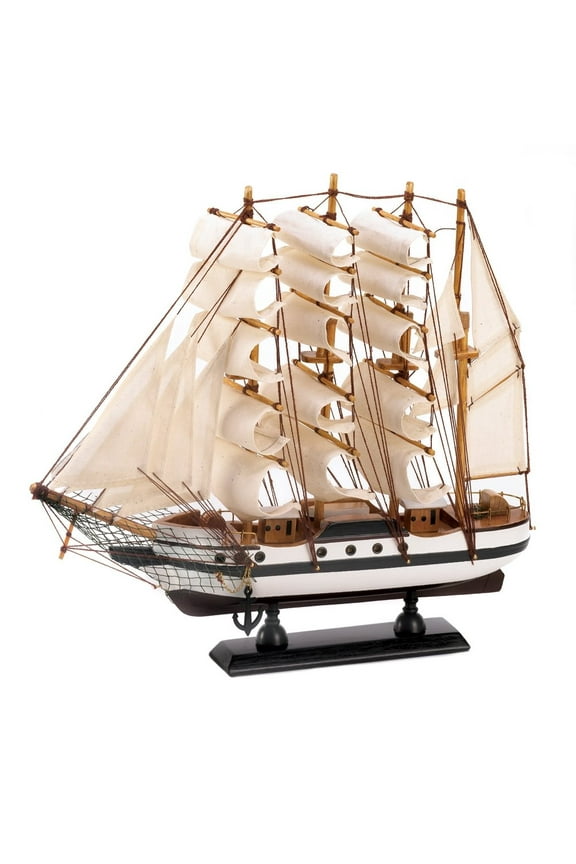Gifts & Decor 57071642 German Passat Model Ship, Large, Cream