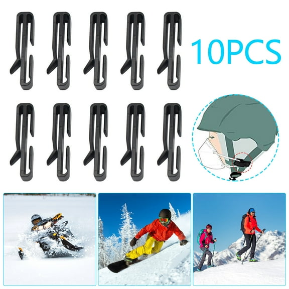 Gifts Dianli 10-Pack Ski Helmet Mask Clip Hooks Quick Release Mask Buckles for Ski Snowboard Cycling Helmet Mount Strap Retainer Adjustable Universal Fit