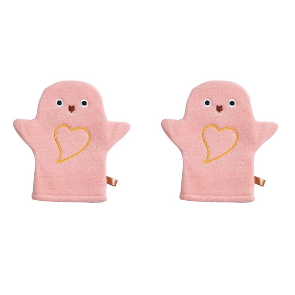 Gifts Dianli 2-Pack Muslin Bath Gloves for Children Double-Layer Kids Bath Towels Rinse Shower Glove Soft Fine Fiber Gentle Exfoliating Baby Bath Magic Spa Washable Portable Travel Christmas Gift
