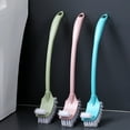 thumbnail image 1 of Gifts Dianli Long Handle Dual-Sided Toilet Brush with Rubber and Slit Brushes for Complete Toilet Cleaning Sink Tub Bathtub Use 1-Piece Hygienic Plastic Design, 1 of 9