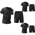 thumbnail image 1 of Gifts Dianli Men's Fitness Sports Set, Dry Shirt with High Elasticity Running Training Top and Athletic Pants, Quick-Dry Two Piece Outfit, Comfortable Cycling Suit for Spring Summer Sports Pink M, 1 of 8