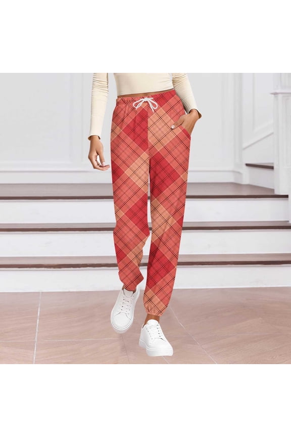 Gifts Dianli Pajamas Sleepwear Loungewear Women's Printed Lace Up Tight Fit Lounge Pants Elastic Waist Ankle Pocket Casual Homewear Breathable Soft Stretch Sleep Pants Loungewear Nightwear
