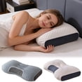 thumbnail image 1 of Gifts Dianli Sleep Pillows Cervical Memory Foam Neck Pillow 15.7 X 23.6 in Cooling Ergonomic Support Adjustable Queen Size Pillow for Side Back Stomach Sleepers Bed Travel Pillows, Bedding, 1 of 9
