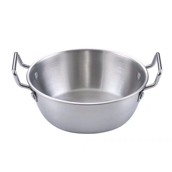 Gifts Dianli Stainless Steel Double Ear Salad Bowl Multipurpose Snack Vegetable Dish Stackable Matte Brushed Kitchen Serving Bowl for Home Restaurant