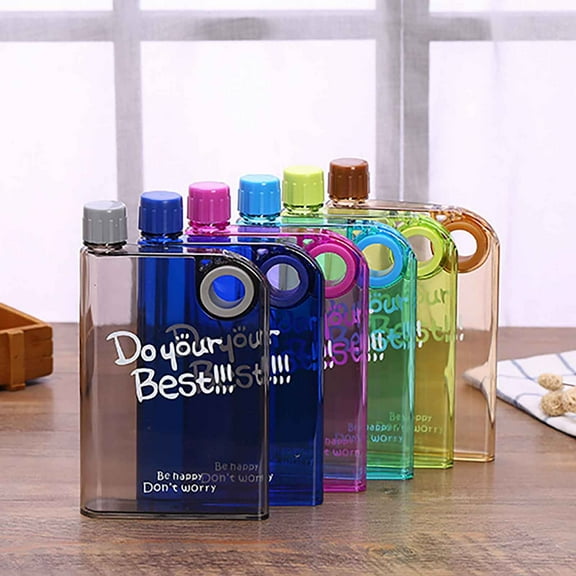 Gifts Dianli Stereoscopic Book Kettle A5 Notebook Flat Transparent Plastic Water Bottle Food Grade Portable Fashion Accessory Easy Clean Leakproof Multiple Colors Christmas Gift