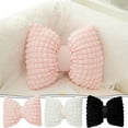 thumbnail image 1 of Gifts Dianli Throw Pillow Bow Knot Sofa Cushion Office Seat Lumbar Support Comfortable for Long Sitting All-Season Decorative Backrest for Living Room Bedroom Holiday Gift Accent Cushion, 1 of 7