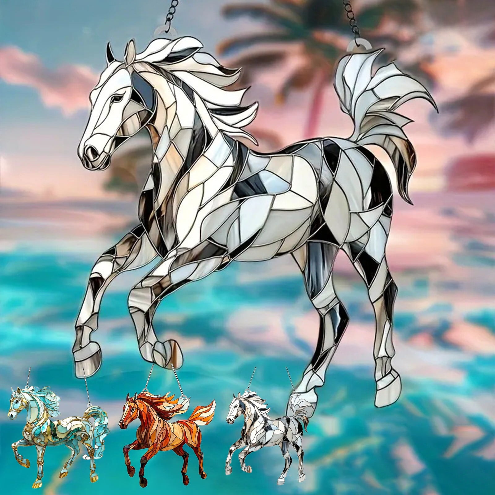 Gifts Dianli Trending Sun Catcher Spring Horse Acrylic 2D Plane ...