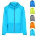 thumbnail image 1 of Gifts Dianli Unisex Hooded Waterproof Windbreaker, Sun Protection Anti UV Long Sleeve Coat, Quick Dry Outdoor Sports Outerwear for Men and Women Green XXL, 1 of 9