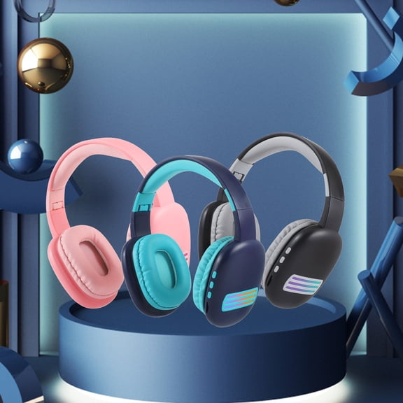 Gifts Dianli Wireless Over-Ear Bluetooth Headset With Deep Bass Subwoofer, RGB Lighting And Built-In Microphone, Foldable Comfort Design For Mobile Phones Computers Gaming And Calls