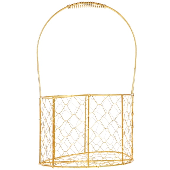 Gifts Empty Iron Basket Decorative Kraft Basket Wedding Gift Basket With Handles