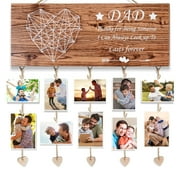 Gifts for Father Grandpa,Wooden Family Birthday Reminder Calendar Board Wall Hanging, 10 Heart Tags 30 Wooden Clips DIY Birthday Tracker Hanging Plaque,Best Gift Ideas